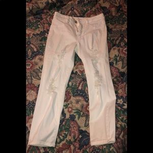 American Eagle capri ripped jeans